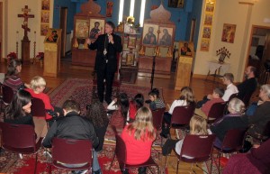 Saidna ANTHONY talking to the Church School