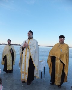 Fr. Patrick with Fr. Gregory (R) and Fr. Andrew (L).